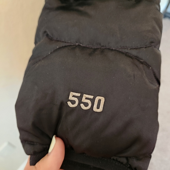 The North Face Girl's Black Puffer 550 Coat- Size XL (18) - Picture 8 of 10